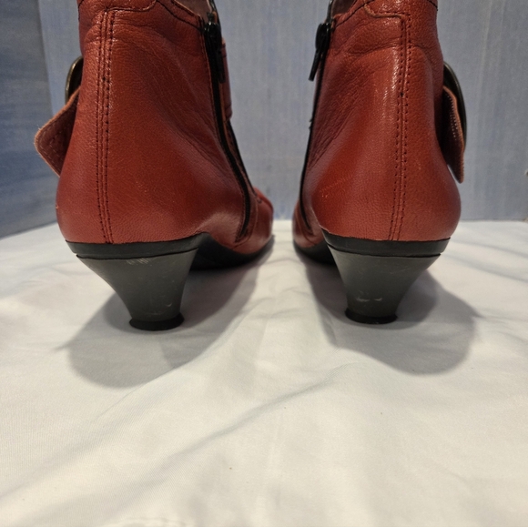 Fly London Red Leather Ankle Boots - Picture 11 of 16